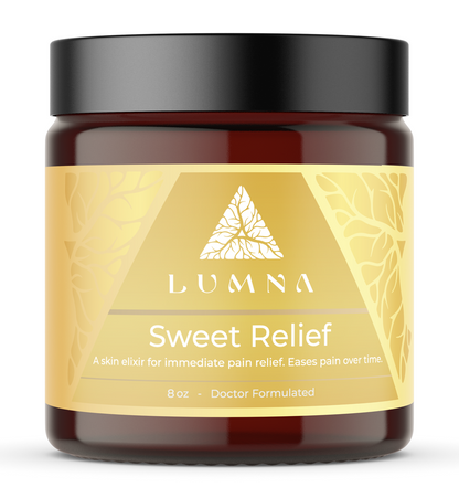 LUMNA Sweet Relief: A skin elixir for immediate pain relief.