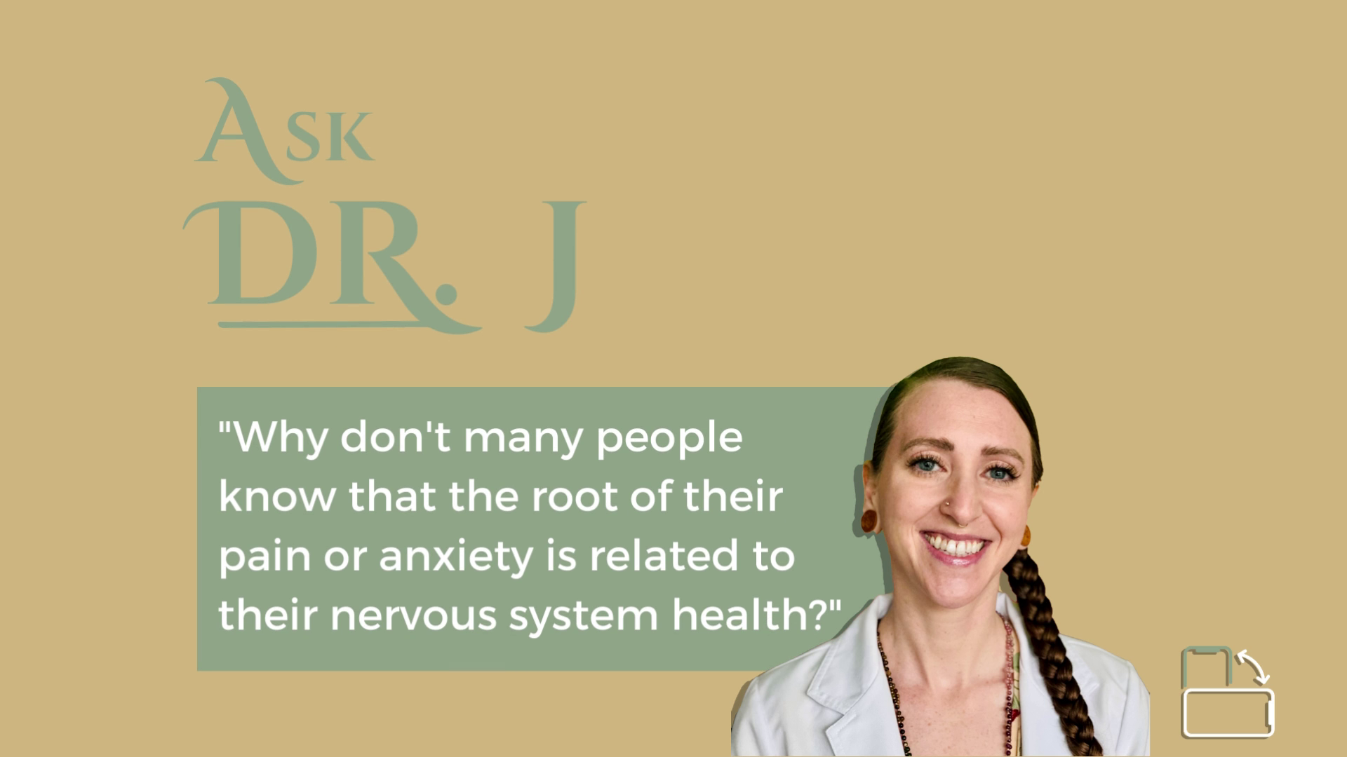 Load video: Why don&#39;t many people know that the root of their pain or anxiety is related to their nervous system health?